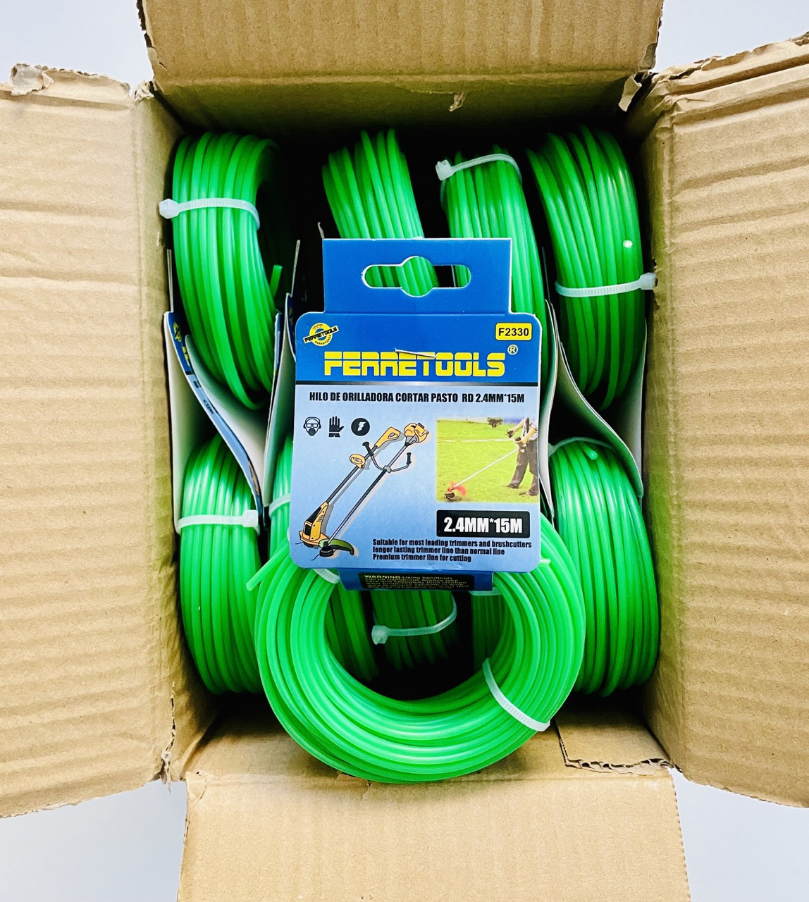 Hilo Nylon redondo pasto 2.4mm x 15m